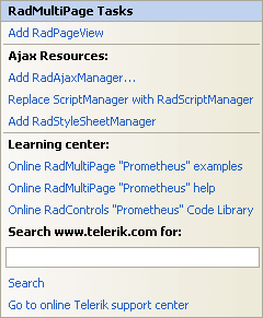 RadMultiPage's Smart Tag