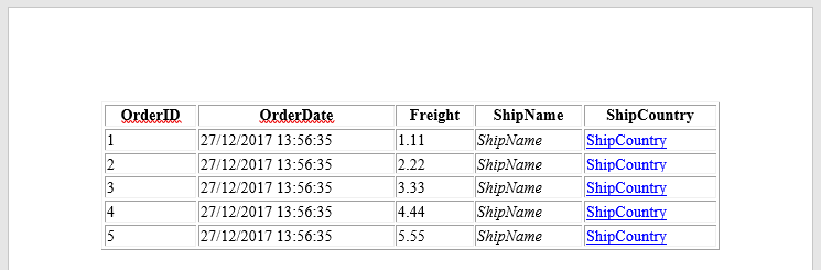 Rendered data in .doc Rendered data in .doc
