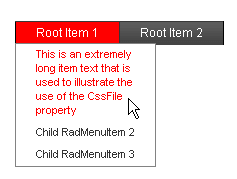 RadMenu Hovered Item
