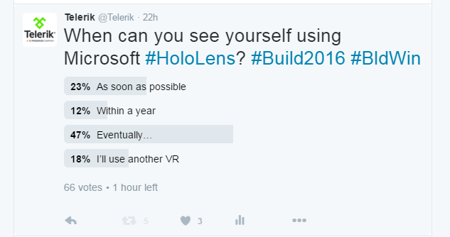 When will you use Microsoft HoloLens When will you use to Microsoft HoloLens-Poll