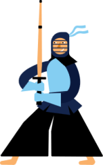 KendoReact Kendoka KendoReact Kendoka, an illustrated Japanese martial art warrior holding a bamboo sword and wearing protective armor.