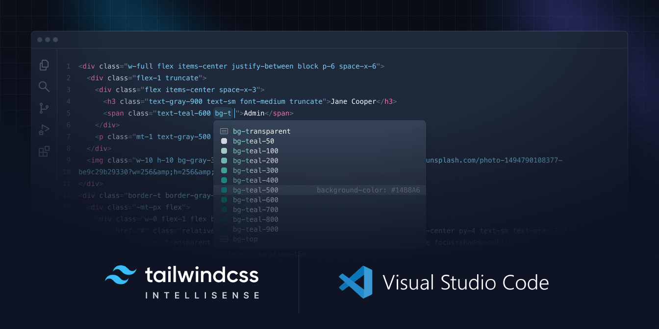Tailwind CSS IntelliSense extension