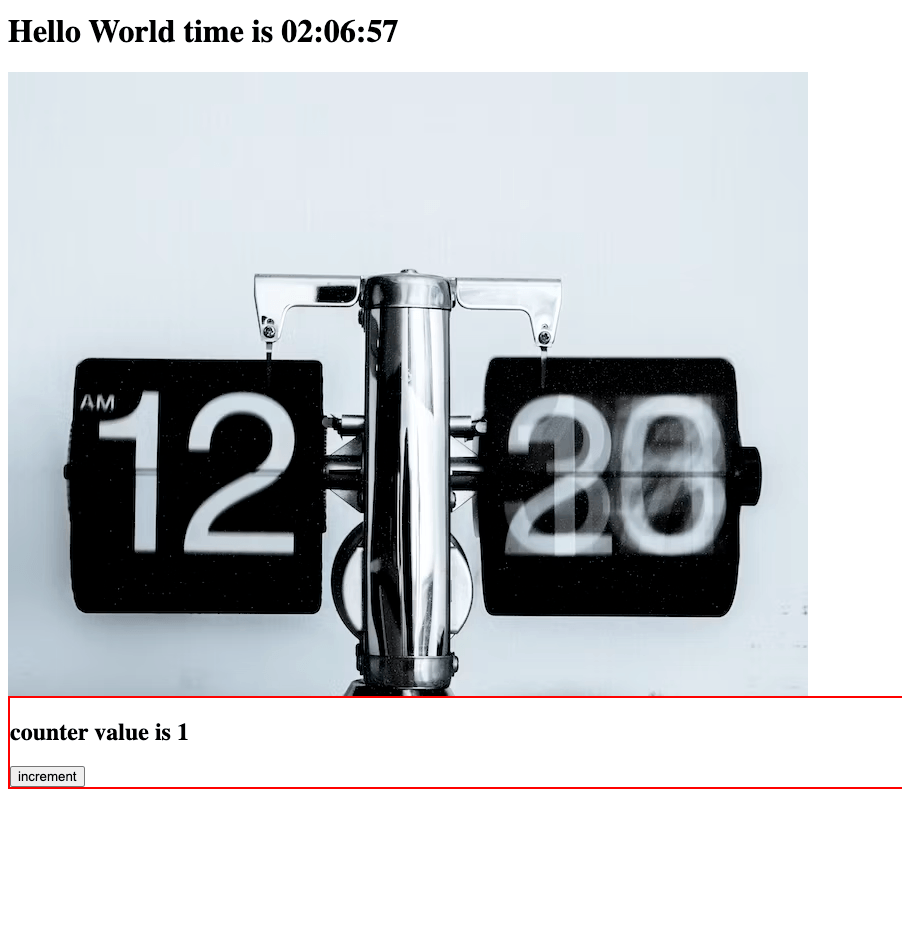App including counter component App including counter component